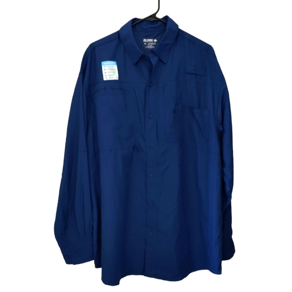 Reel Legends Blue Long-Sleeve Shirt